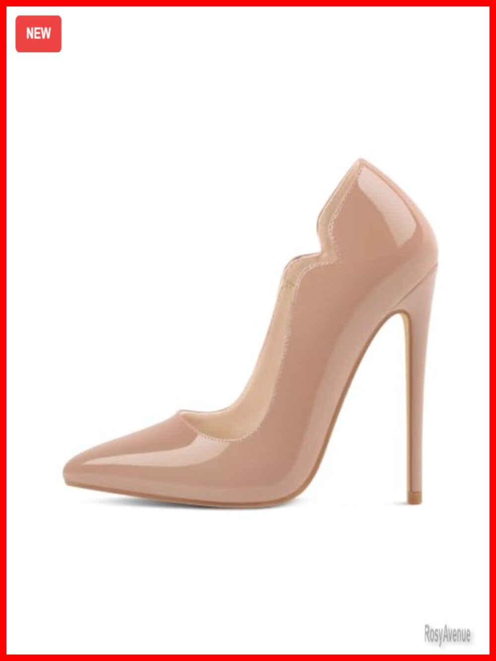 Pointed Toe Stiletto High Heels Faux Leather Pumps for Women